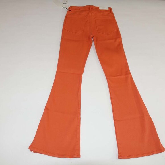 7 For All Mankind Women's Ultra High Rise Skinny Boot Jeans Size 28 NWT Orange - Picture 10 of 12